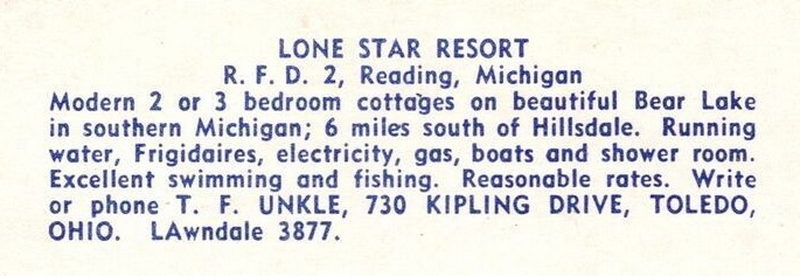 Lone Star Resort - Vintage Postcard (newer photo)